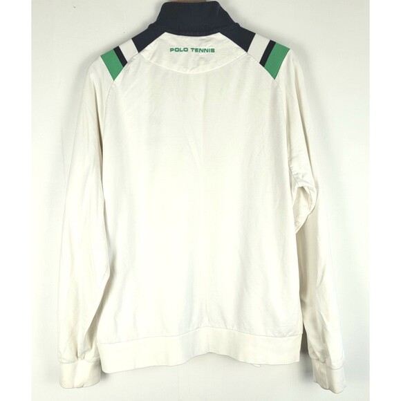 Polo Ralph Lauren Polo Tennis Sweatshirt Quarter Zip Mens L Houston Club Logo 07 - Picture 9 of 11